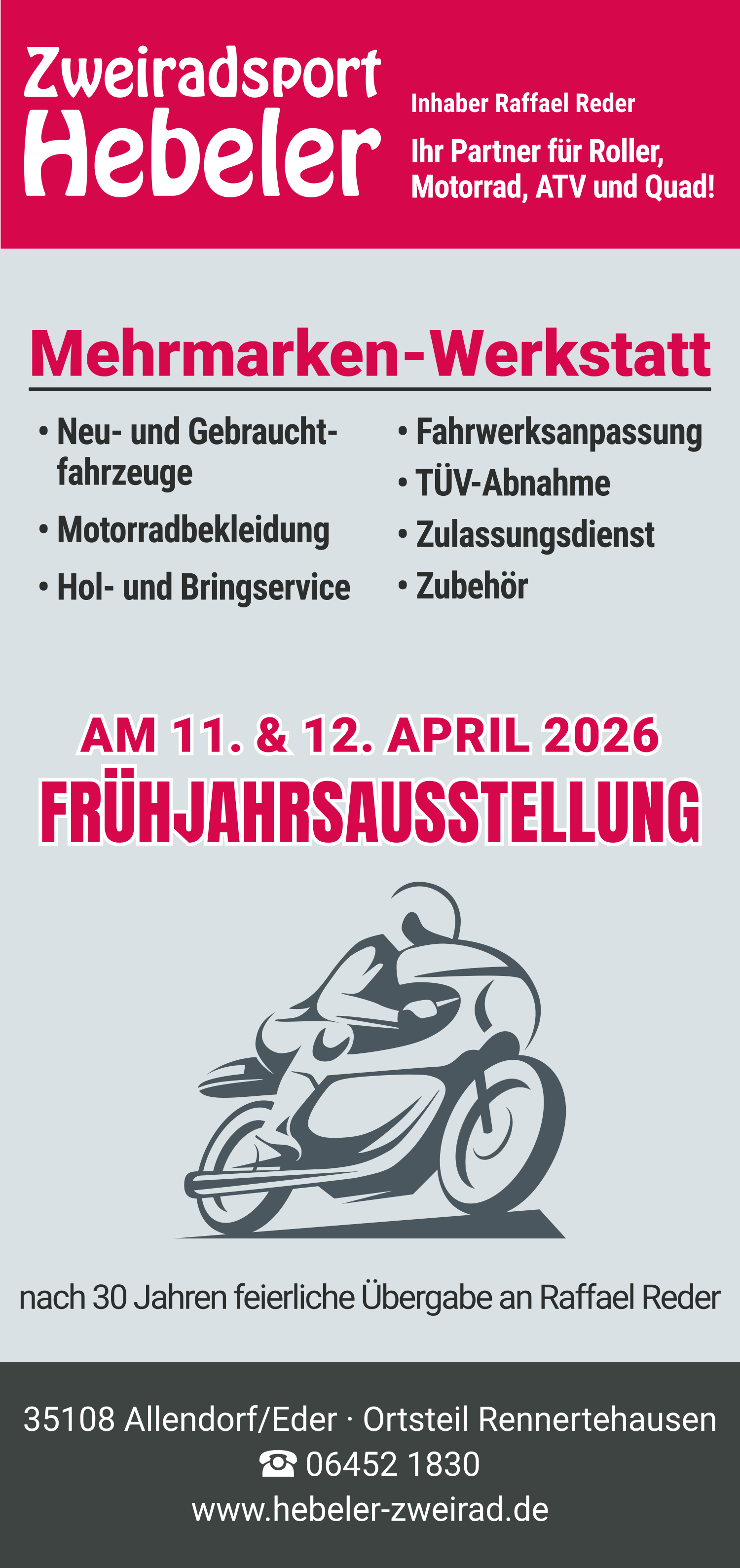 Frühjahrsausstellung 2026 und Übergabefeier